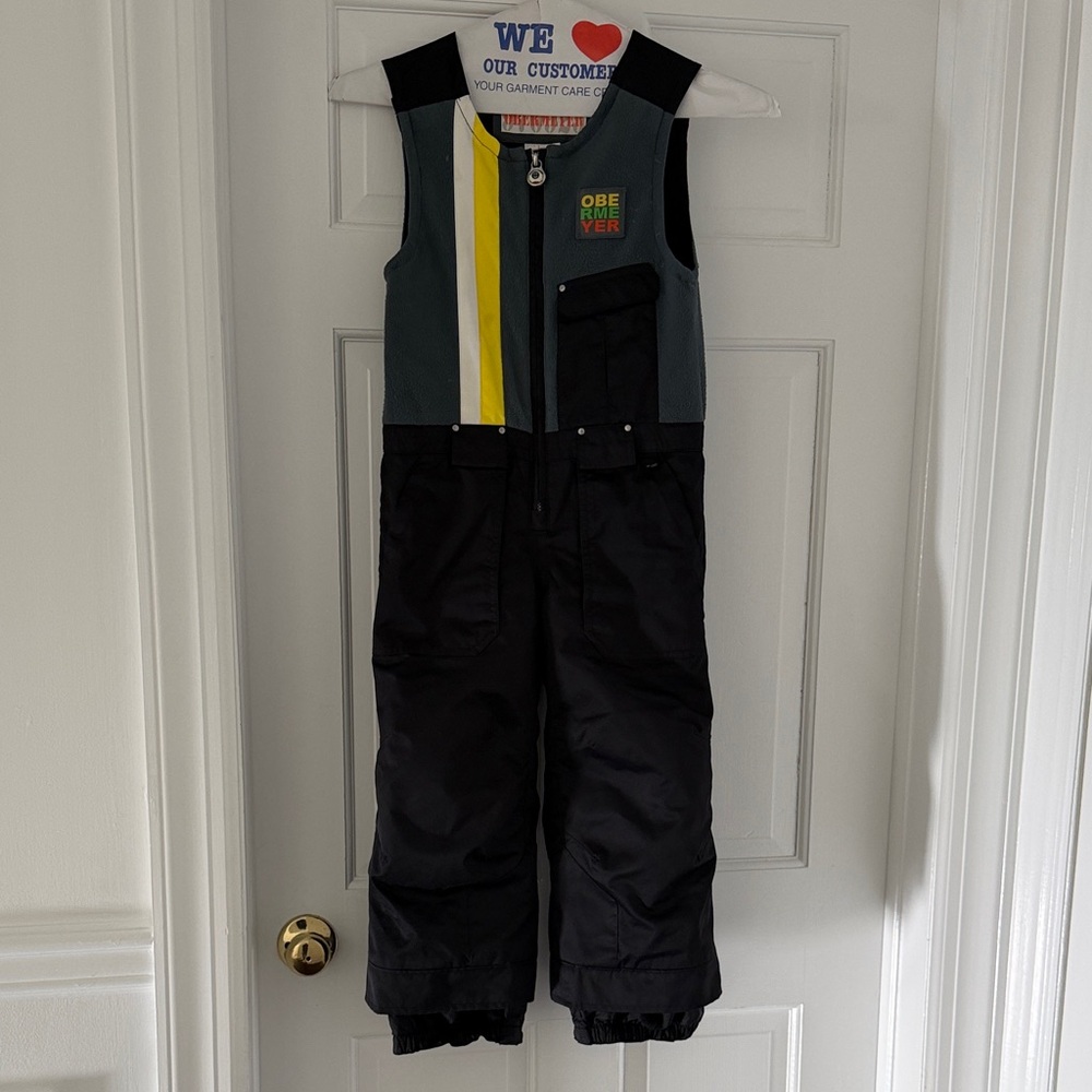 Obermeyer Kids Black and Yellow Overalls